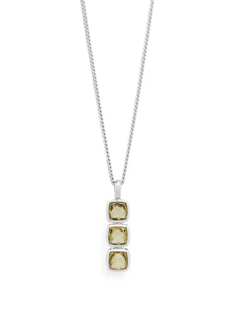 Tom Wood sterling silver quartz pendant necklace