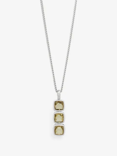 Tom Wood sterling silver quartz pendant necklace