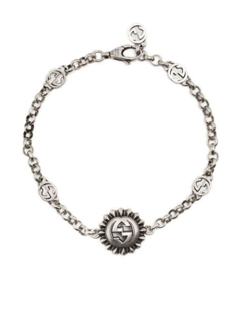 Gucci pulsera de cadena con motivo Interlocking G