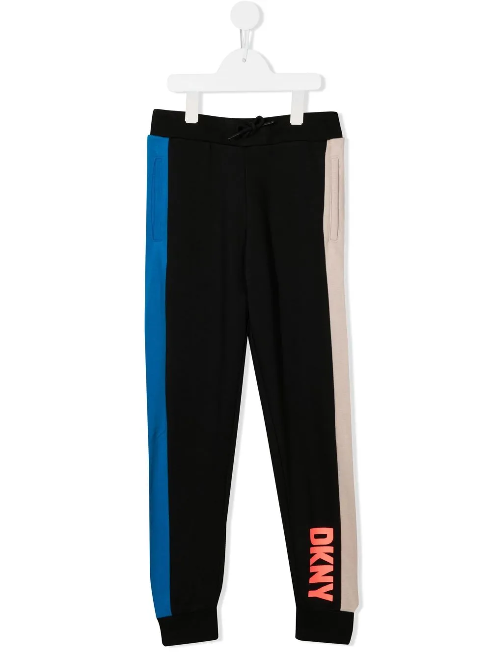 

Dkny Kids pants con logo estampado - Negro