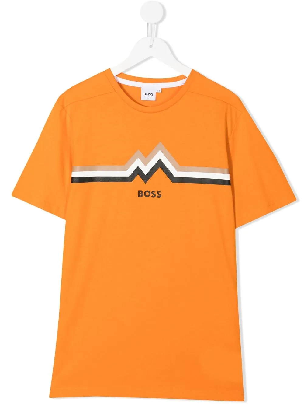 

BOSS Kidswear logo-print T-shirt - Orange