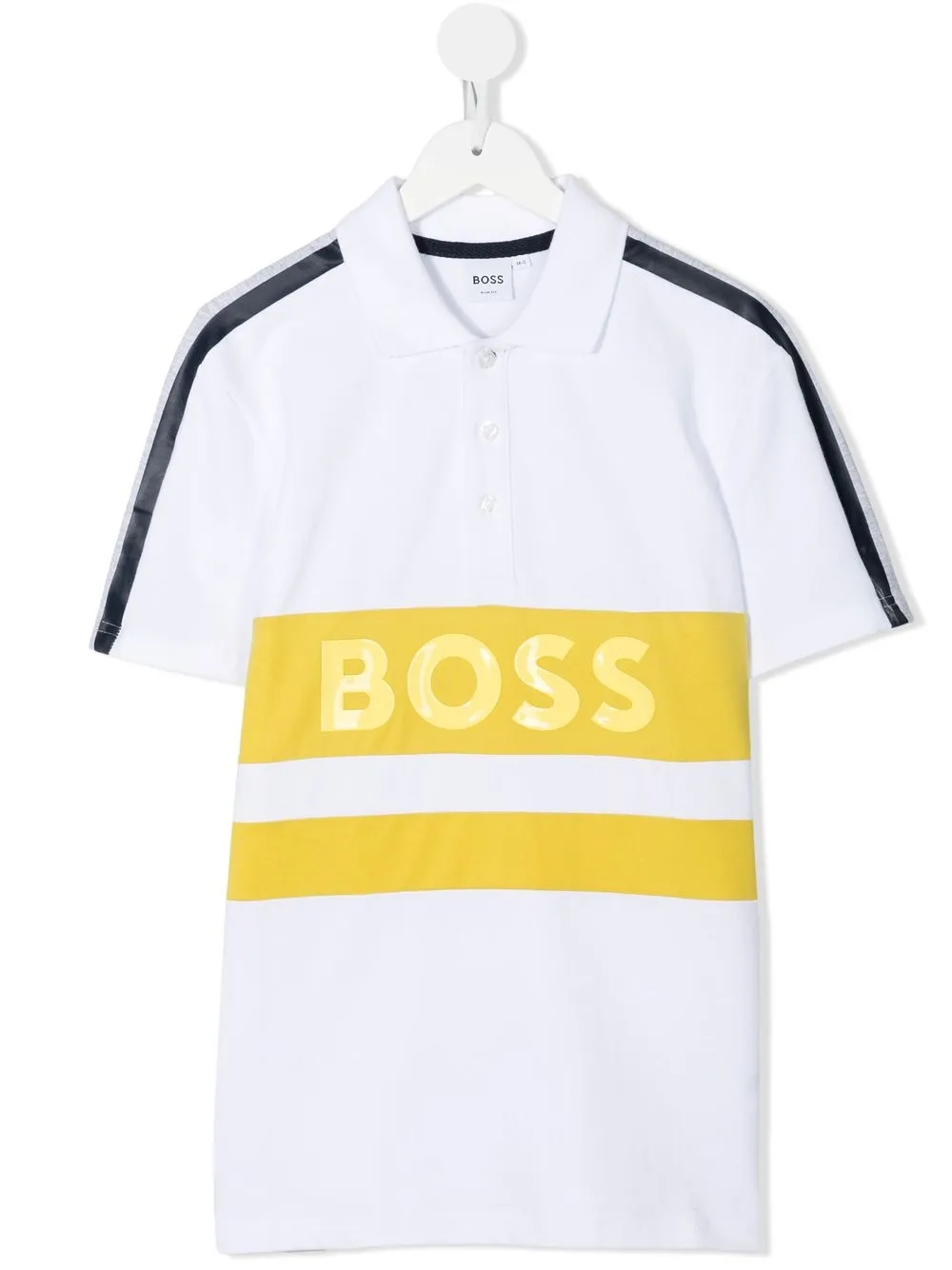 

BOSS Kidswear playera tipo polo con logo estampado - Blanco