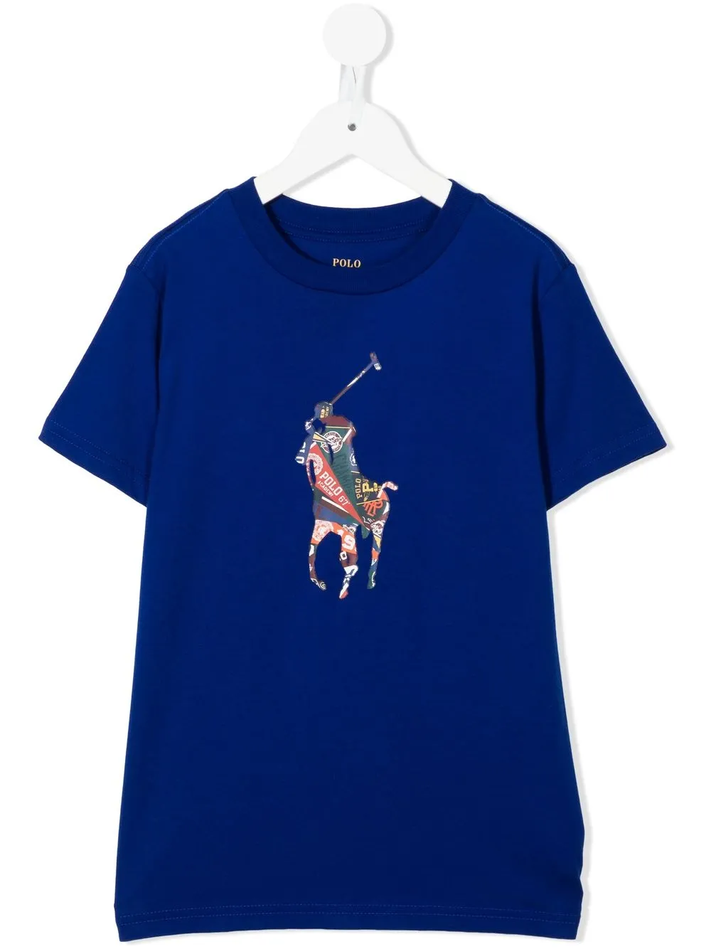 

Ralph Lauren Kids Polo logo print cotton T-shirt - Blue