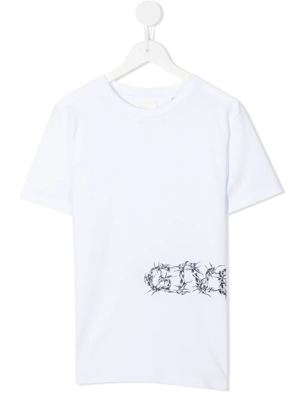 

Givenchy Kids playera con logo estampado - Blanco