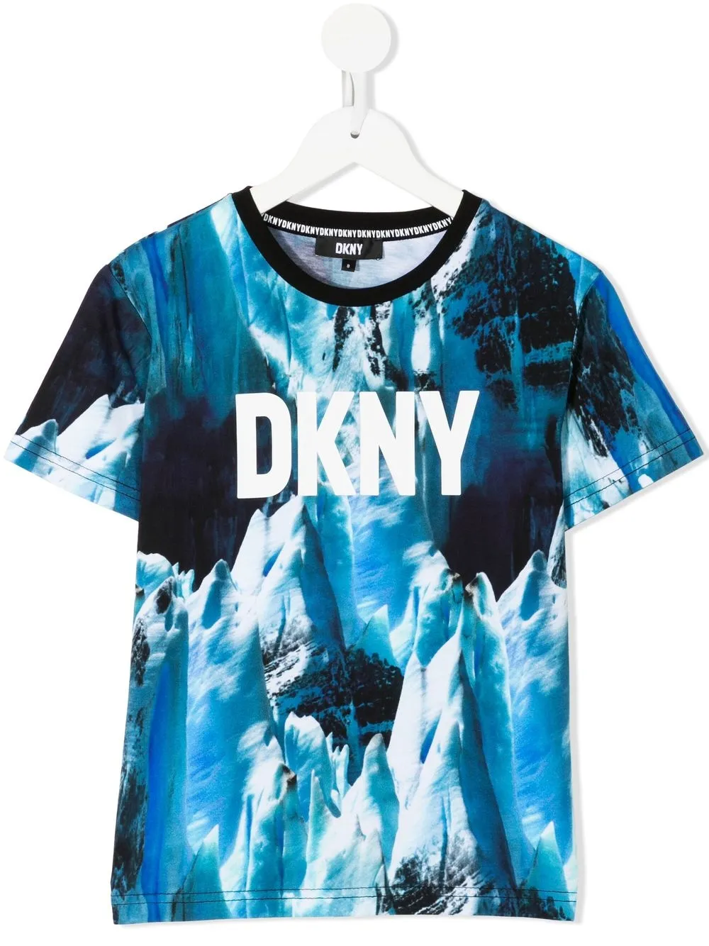 

Dkny Kids TEEN logo-print tie-dye T-shirt - Blue