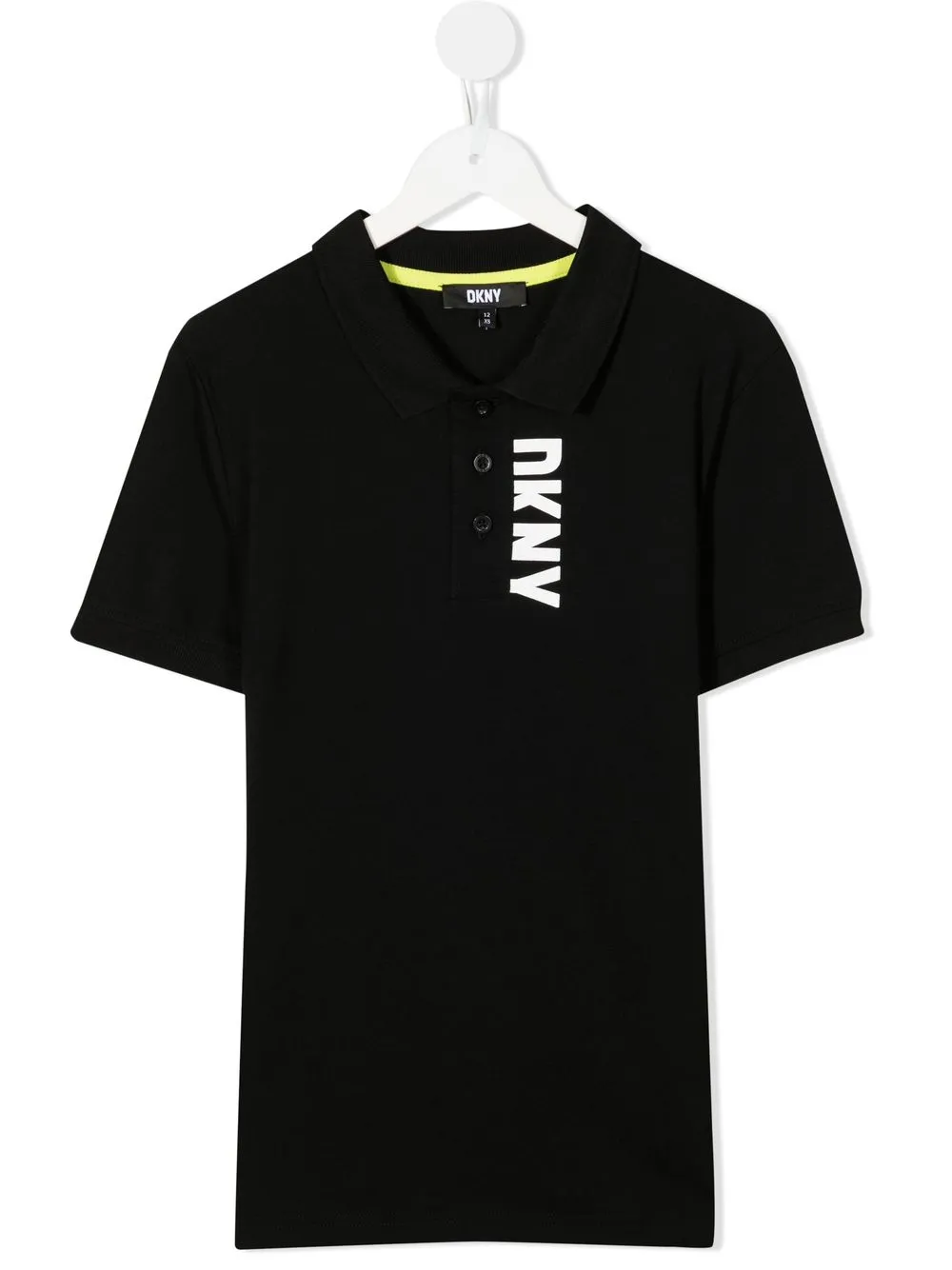 

Dkny Kids playera tipo polo con logo estampado - Negro