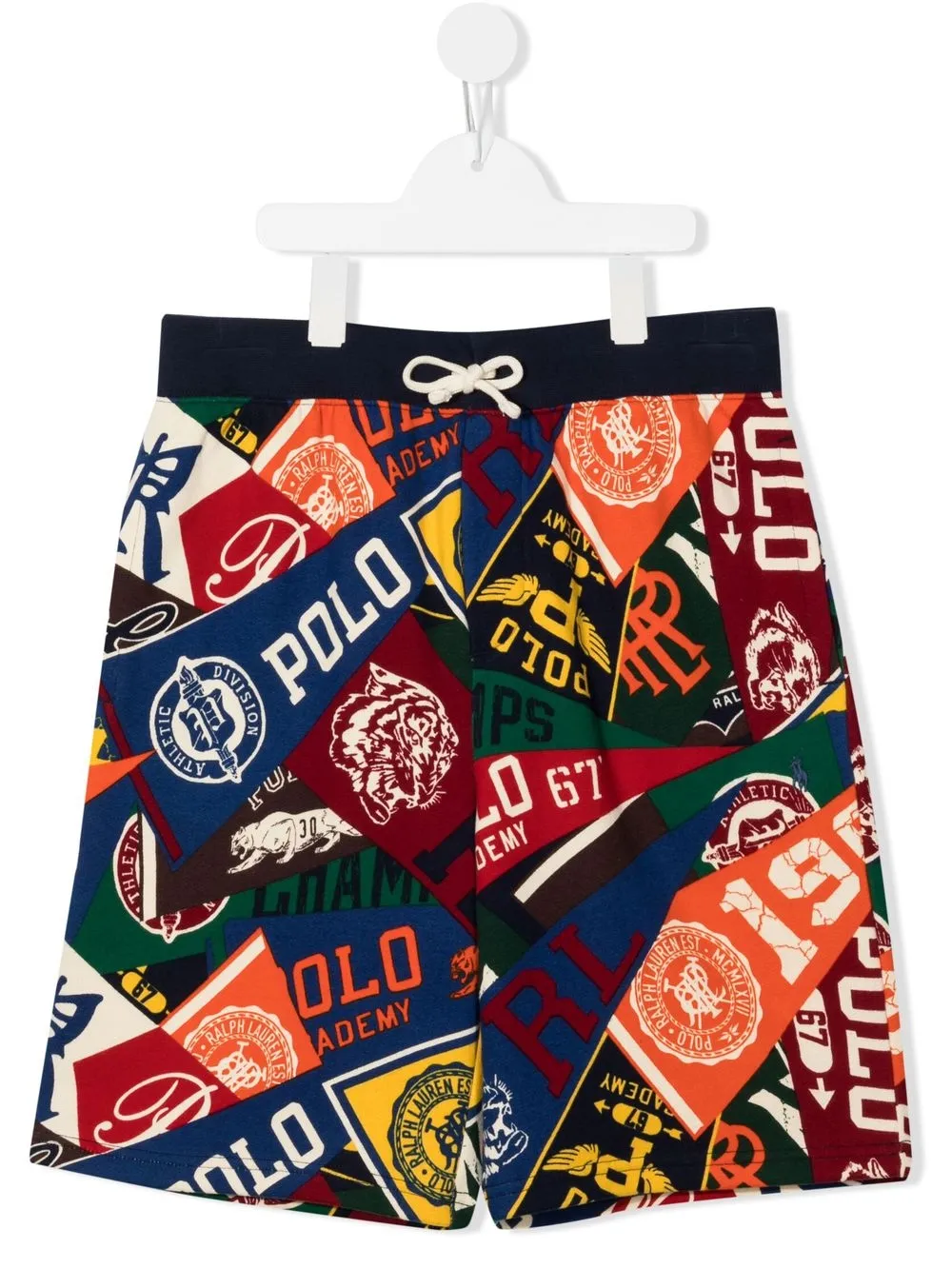 

Ralph Lauren Kids logo-flag print shorts - 001