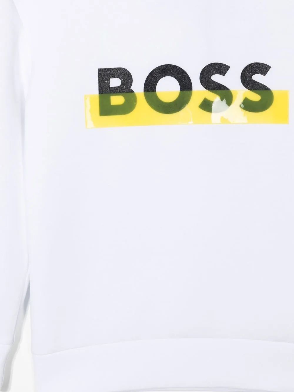  Boss Kidswear Hoodie Mit Logo Print   Weiß 