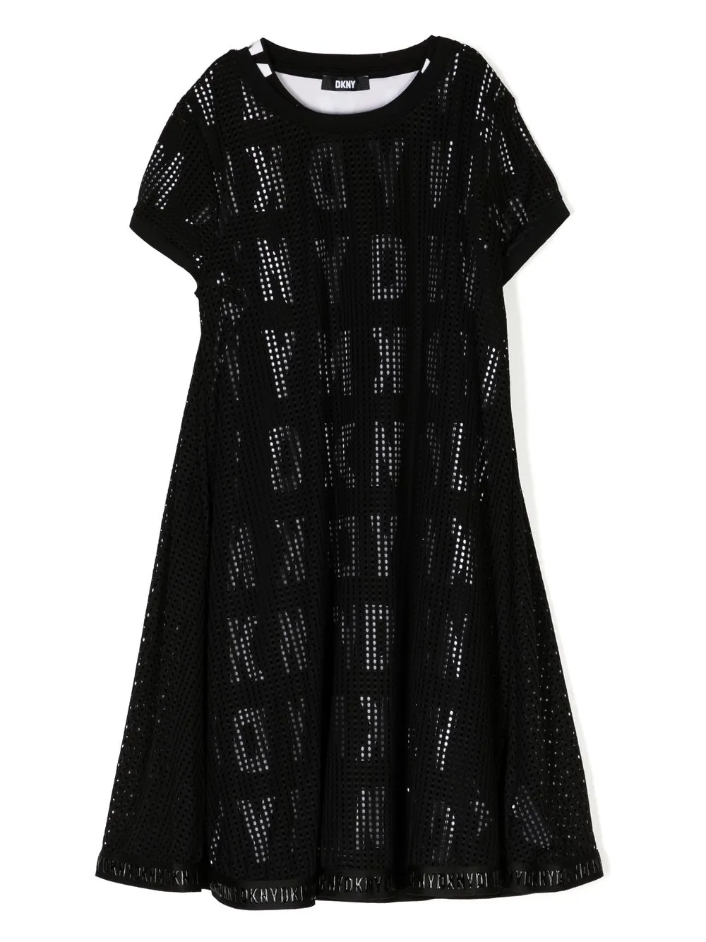 

Dkny Kids vestido con logo estampado - Negro