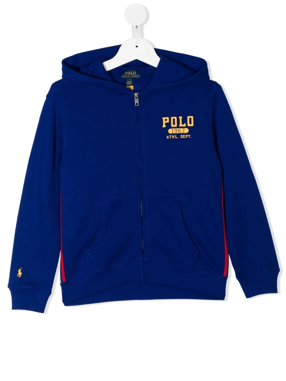 

Ralph Lauren Kids hoodie con logo estampado y cierre - Azul