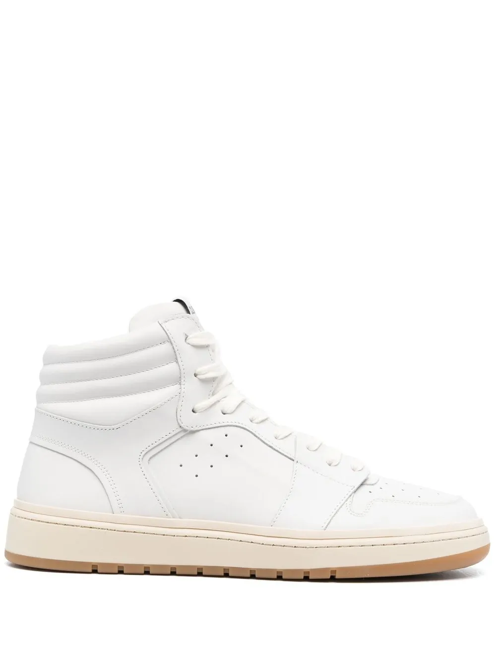 

Closed leather hi-top sneakers - White