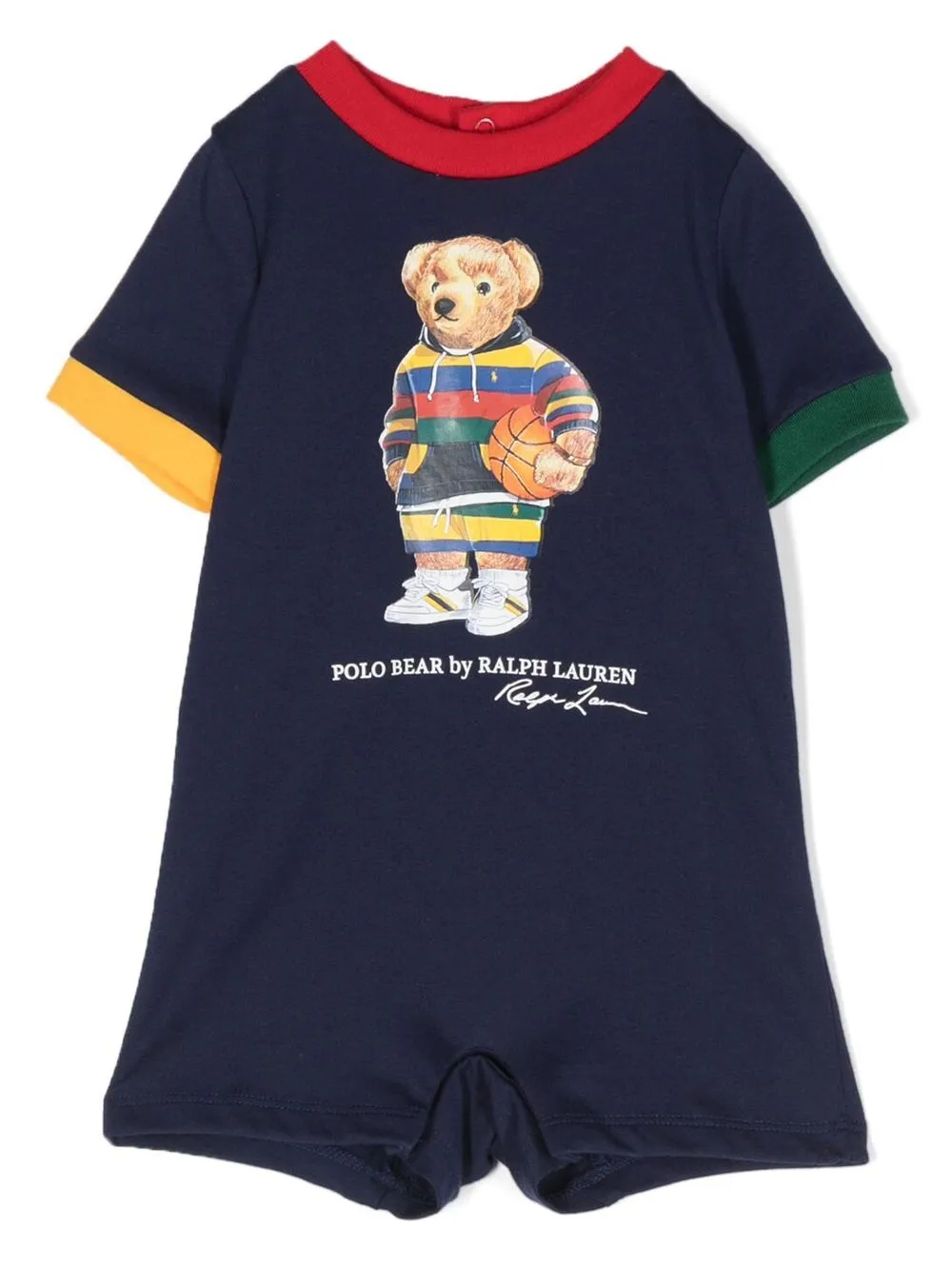 

Ralph Lauren Kids Polo Bear short-sleeve babygrow - Blue