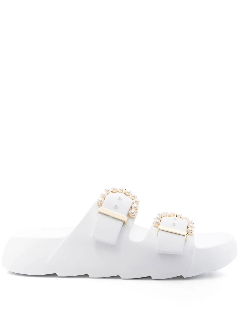 Stuart Weitzman Pearl Buckle Slide - Farfetch