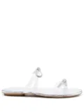 Stuart Weitzman SW Bow slides - White