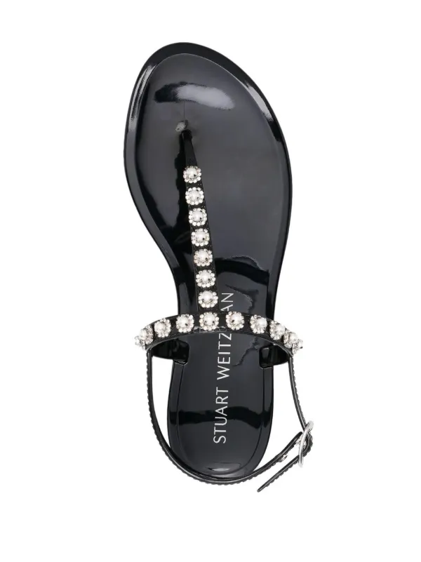 stuart weitzman women's goldie embellished jelly sandals