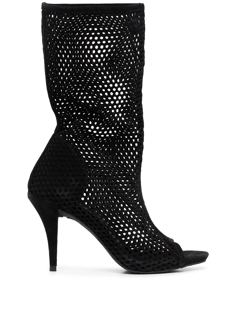 

Pedro Garcia mesh-panelled open-toe boots - Black