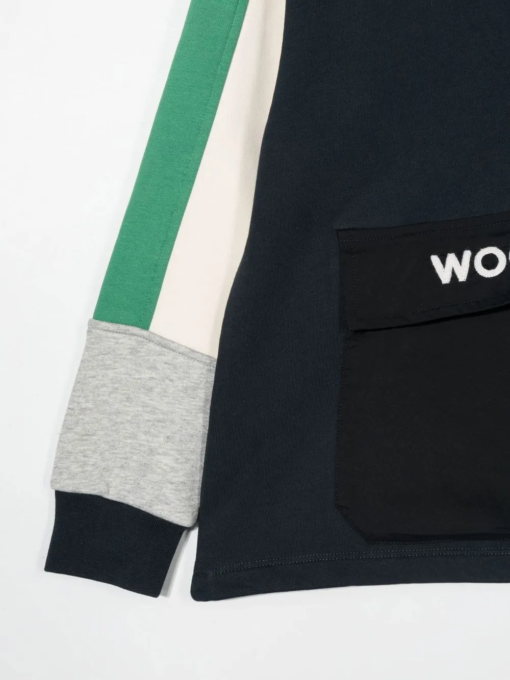  Woolrich Kids Sweatshirt Mit Logo Stickerei   Blau 
