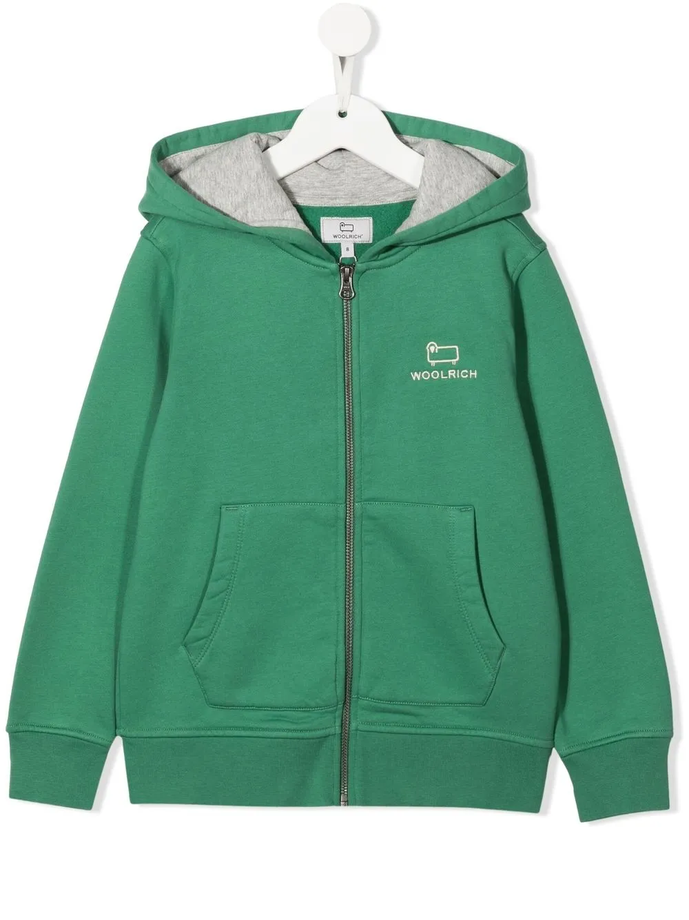 

Woolrich Kids hoodie con logo bordado - Verde