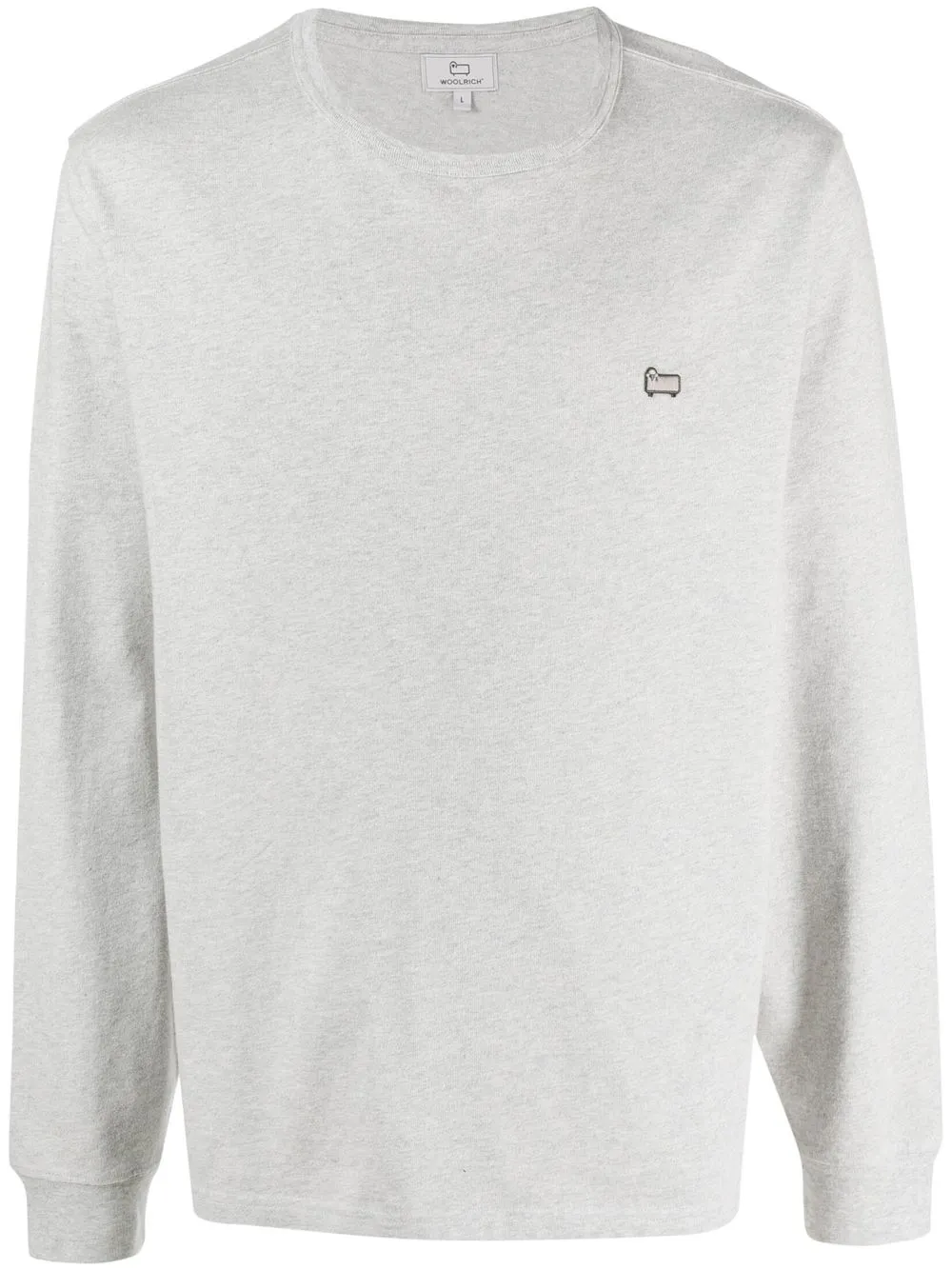 

Woolrich playera Sheep con parche del logo - Gris