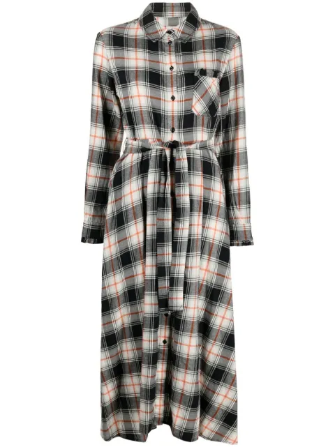 Woolrich vestido camisero con cuadros estampados