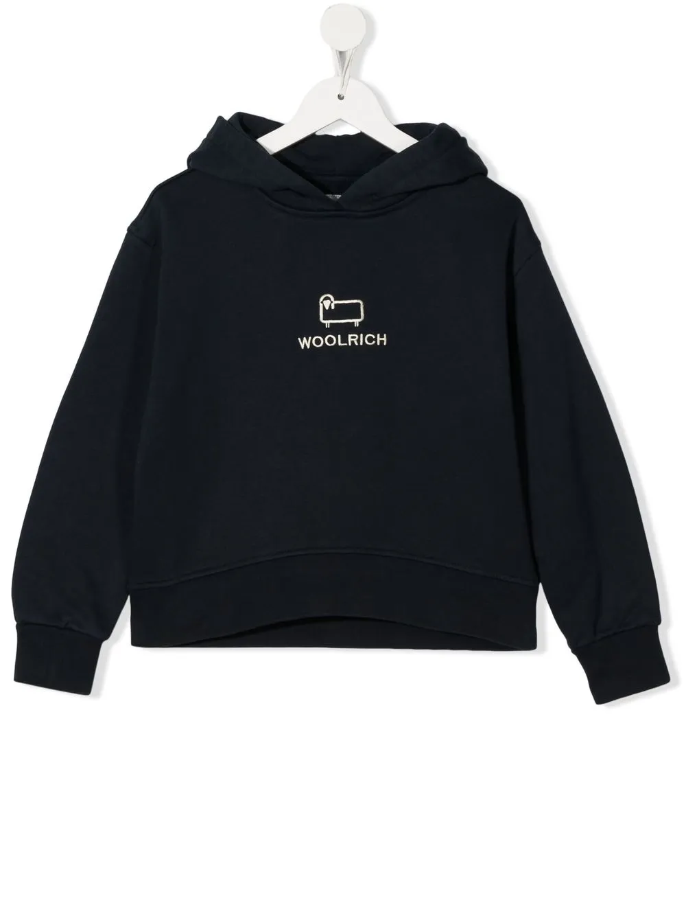 

Woolrich Kids hoodie con logo bordado - Azul