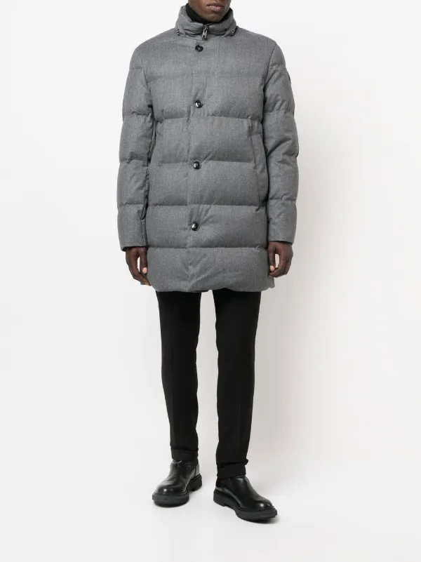 Woolrich Padded button-down Parka Coat | Grey | FARFETCH