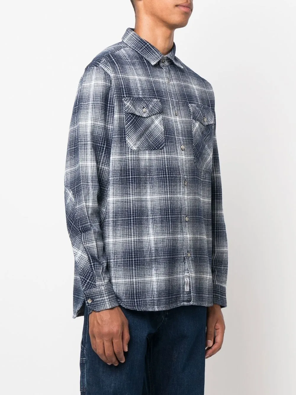  Woolrich Check-pattern Button-up Shirt - Blue 