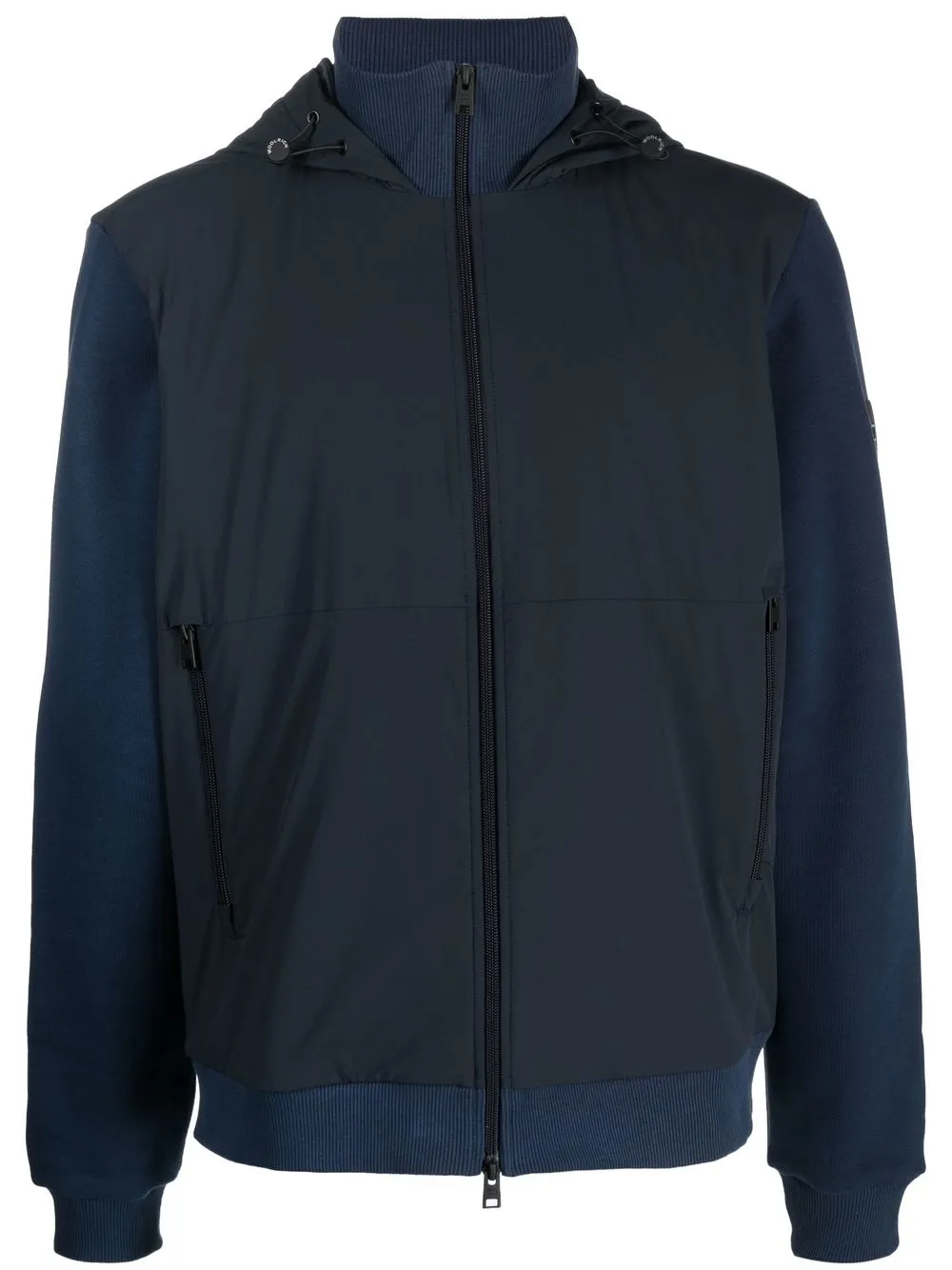 

Woolrich logo-patch hooded jacket - Blue