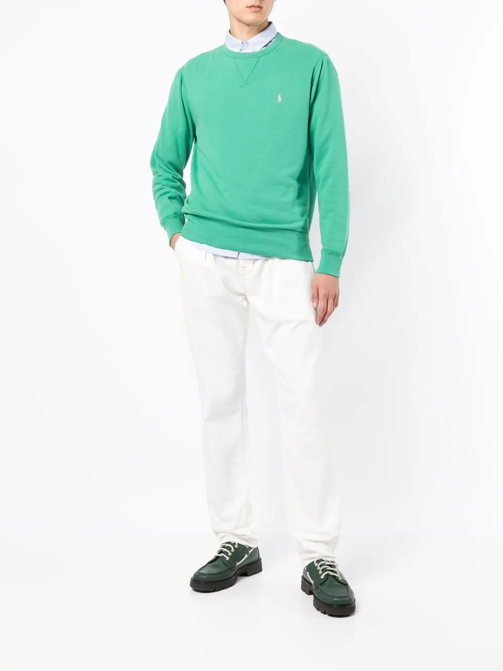Polo Ralph Lauren Trui met geborduurd logo - Groen