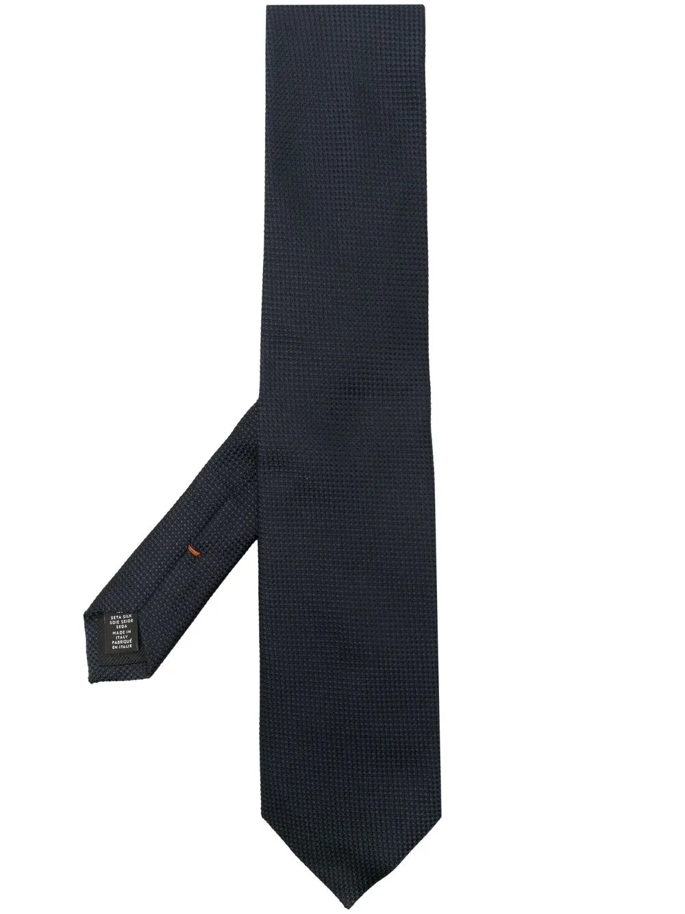 

Zegna geometric-embroidered silk tie - Blue