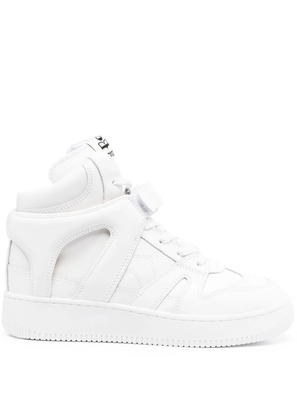 

Isabel Marant Brooklee leather high-top sneakers - White