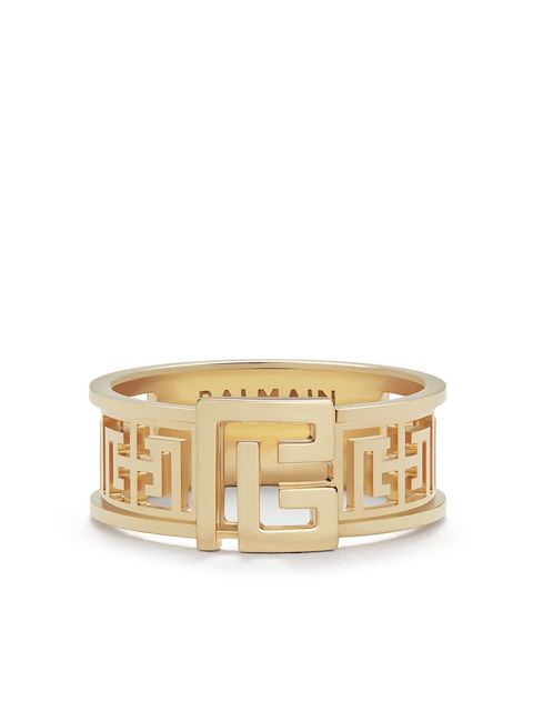 Balmain Anel Labyrinth Frieze de ouro 18k
