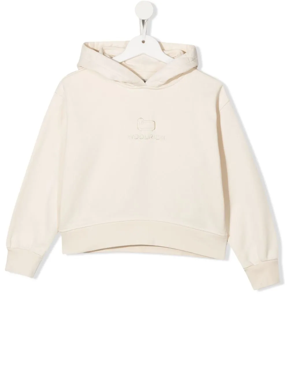 

Woolrich Kids hoodie con logo bordado - Neutro