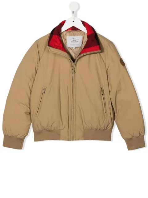 Woolrich Kids جاكيت 'بايمان' بياقة متباينة