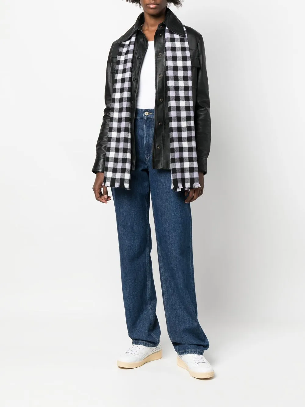 Woolrich Sjaal met gingham ruit - Paars