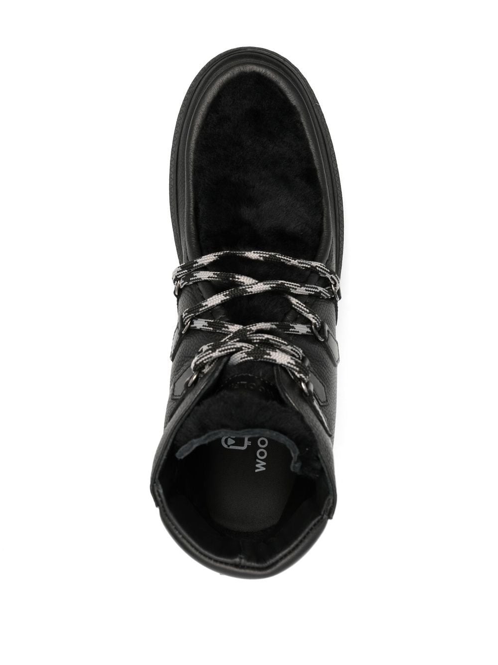 Shop Woolrich Faux-fur Detail Sneakers In Black