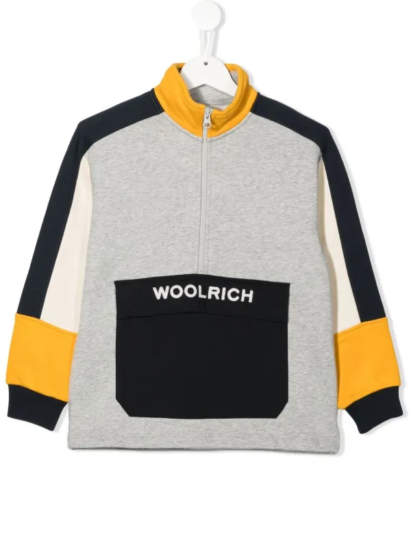 Woolrich Kids カラーブロック スウェットシャツ | イエロー