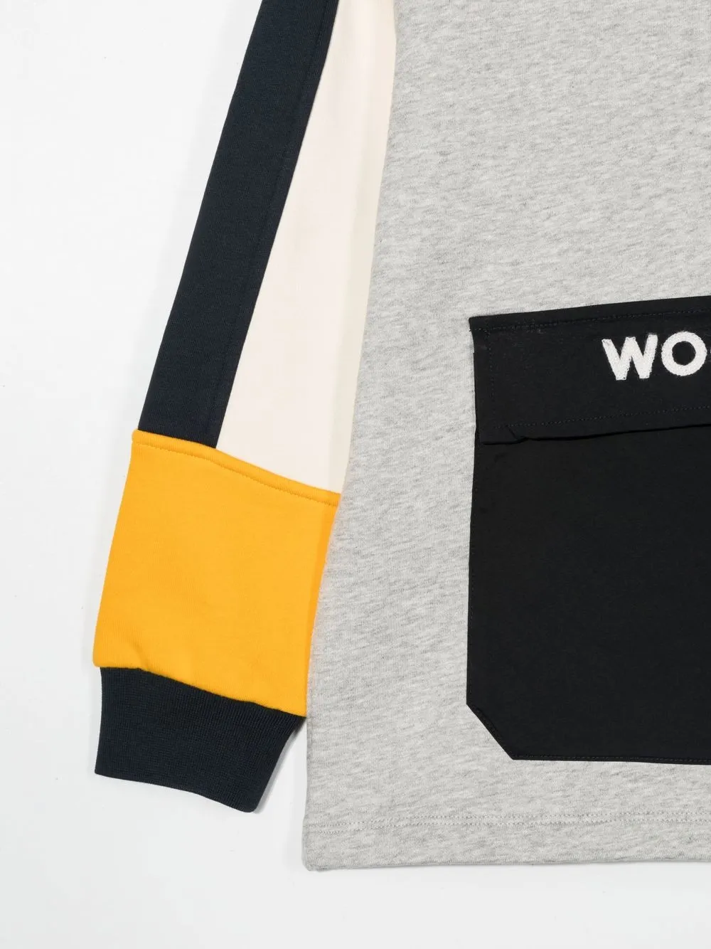 Woolrich Colour-block Zip-collar Sweatshirt In Gelb