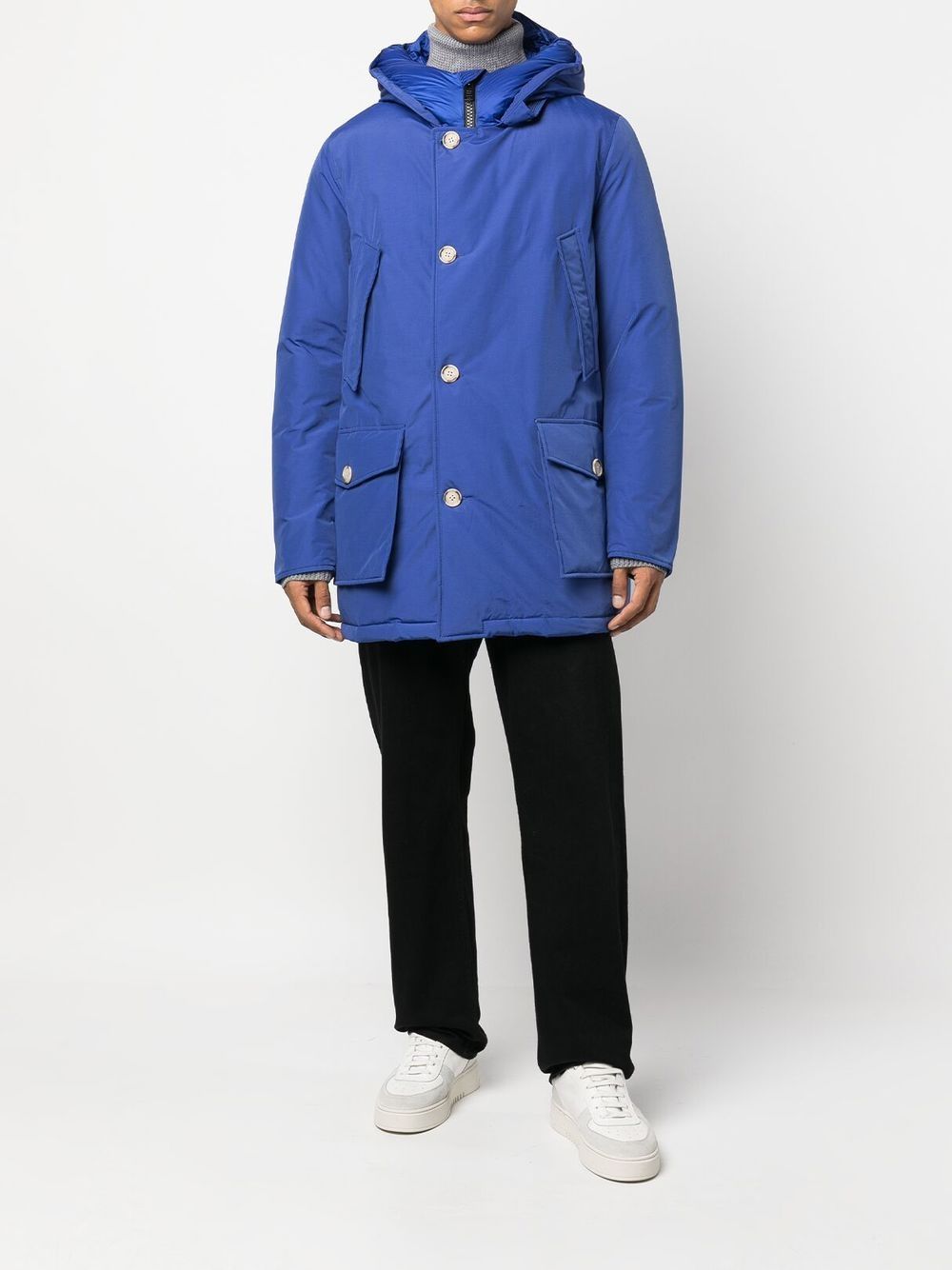 Woolrich Jas met capuchon - Blauw