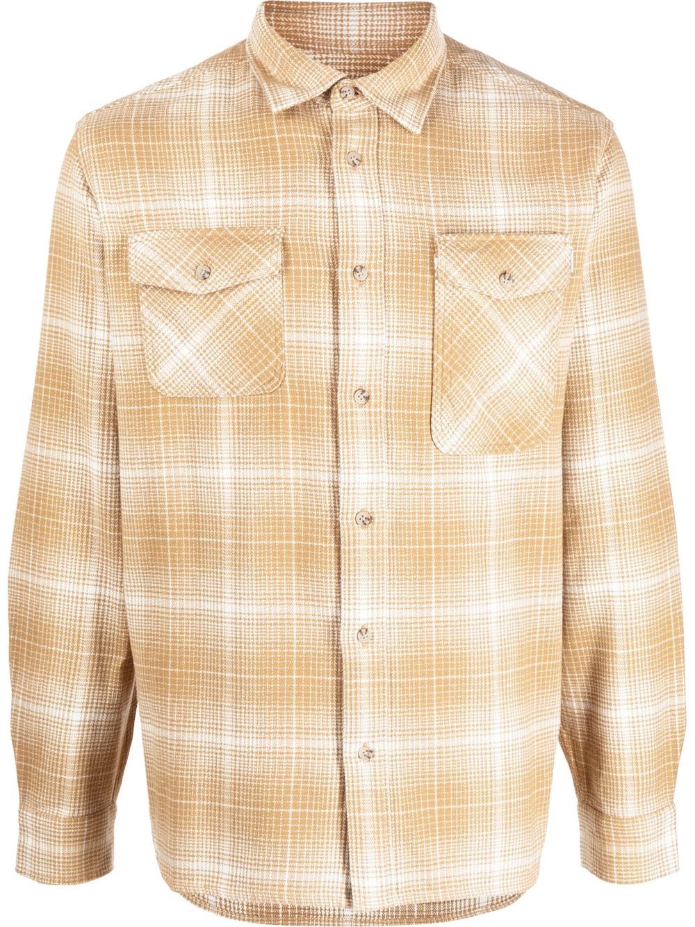 

Woolrich check-pattern button-up shirt - Yellow