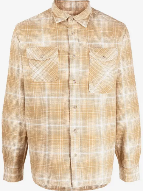 Woolrich camisa con botones y cuadros estampados