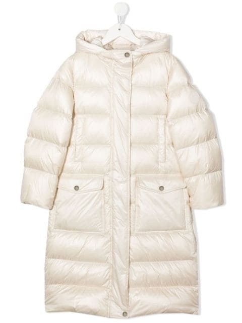 Woolrich Kids parka capitonada brillante