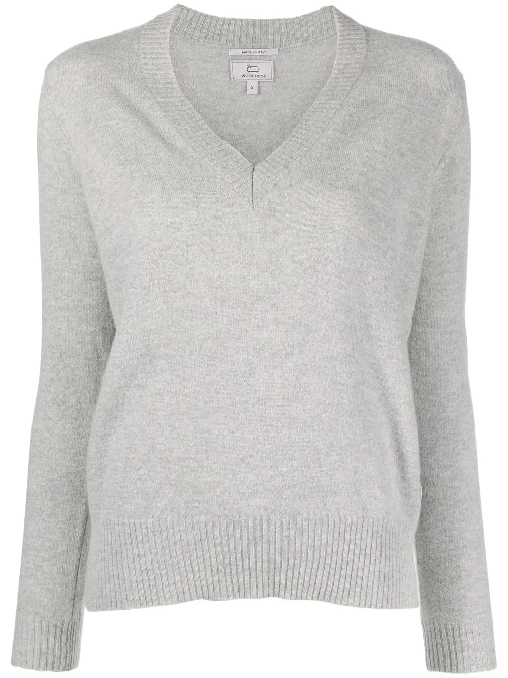 

Woolrich ribbed V-neck jumper - Grey