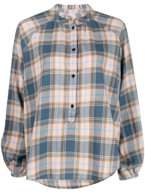 Woolrich check-print ruffle shirt