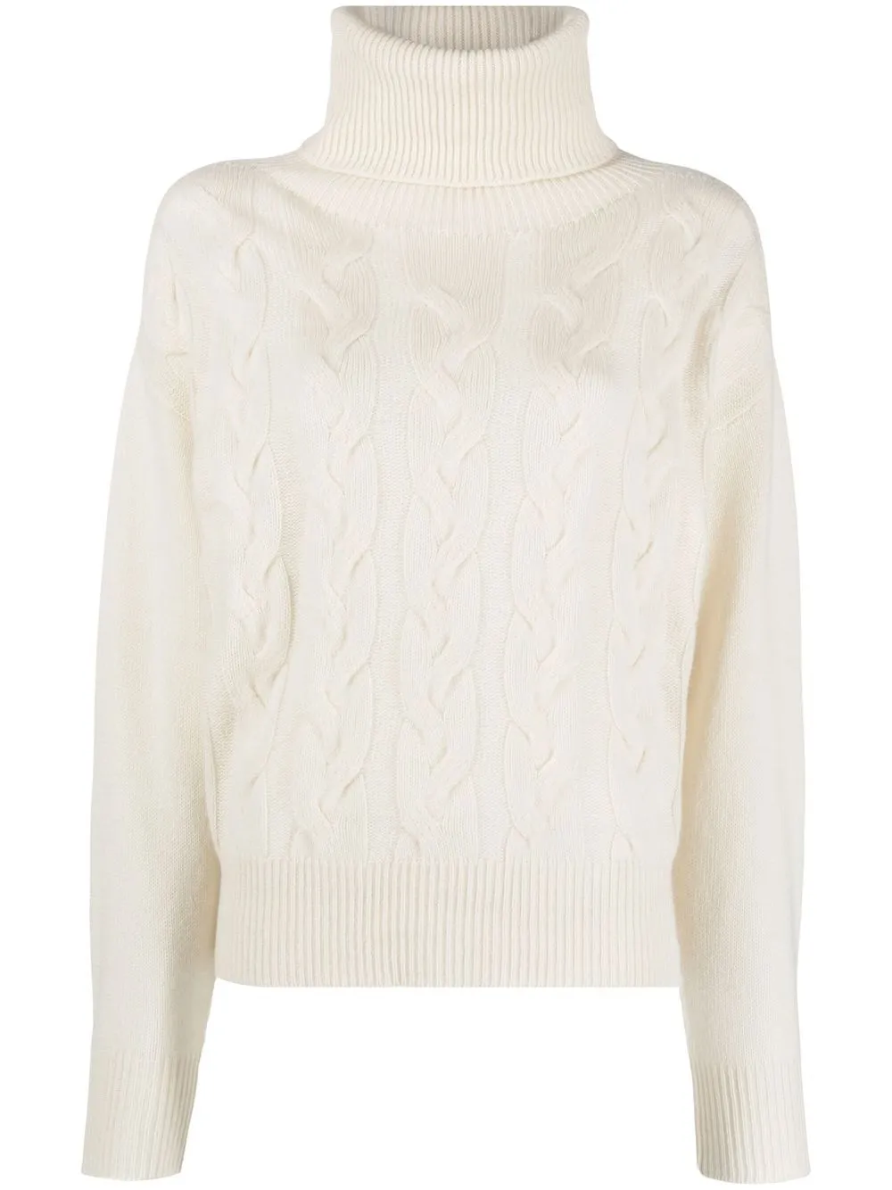

Woolrich suéter en tejido de ochos con cuello de tortuga - Blanco