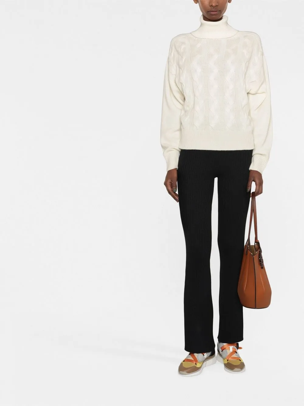 Woolrich Kabelgebreide coltrui - Wit