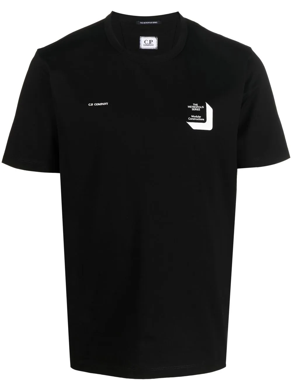 

C.P. Company playera manga corta con logo estampado - Negro