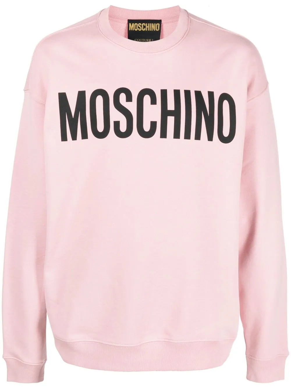 

Moschino logo-print cotton sweatshirt - Pink