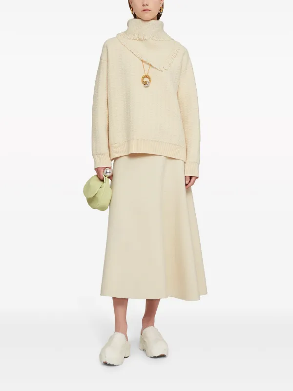 【関税込み】Jil Sander ホワイト Aライン マキシスカート Jil Sander Aライン スカート | ホワイト | FARFETCH JP
