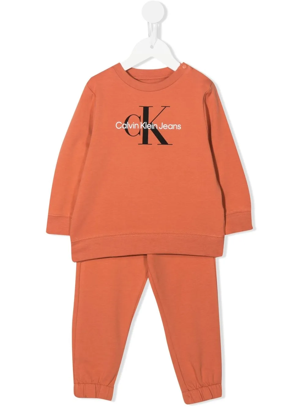 

Calvin Klein Kids traje deportivo con logo estampado - Naranja